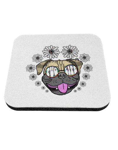 TooLoud Pug Life Hippy Coaster-Coasters-TooLoud-1 Piece-Davson Sales