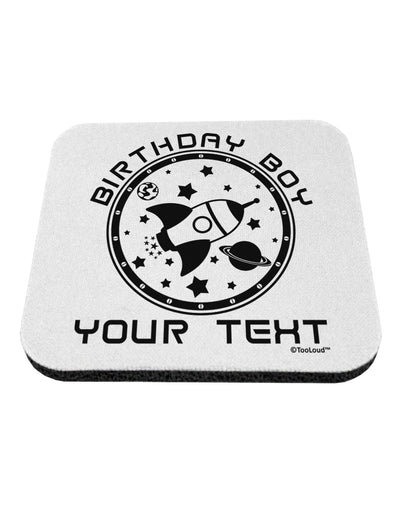 Personalized Birthday Boy Space with Customizable Name Coaster-Coasters-TooLoud-White-Davson Sales