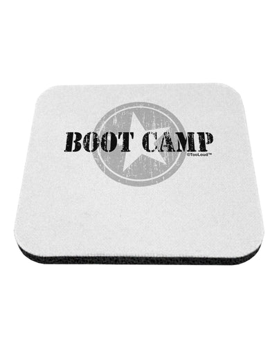 Boot Camp Distressed Text Coaster by TooLoud-Coasters-TooLoud-White-Davson Sales