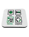 Eat Sleep Drink Green Beer Repeat Coaster-Coasters-TooLoud-1-Davson Sales