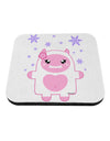 Cute Abominable Snowman Girl Yeti - Christmas Coaster-Coasters-TooLoud-White-Davson Sales