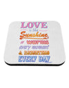 Love is like Sunshine - Quote Coaster-Coasters-TooLoud-White-Davson Sales