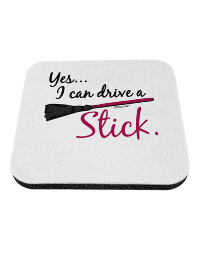 Drive Stick Pink Coaster-Coasters-TooLoud-White-Davson Sales