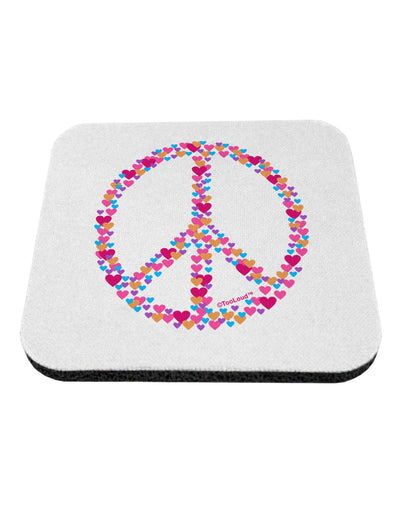 Peace Sign Hearts Coaster-Coasters-TooLoud-1-Davson Sales