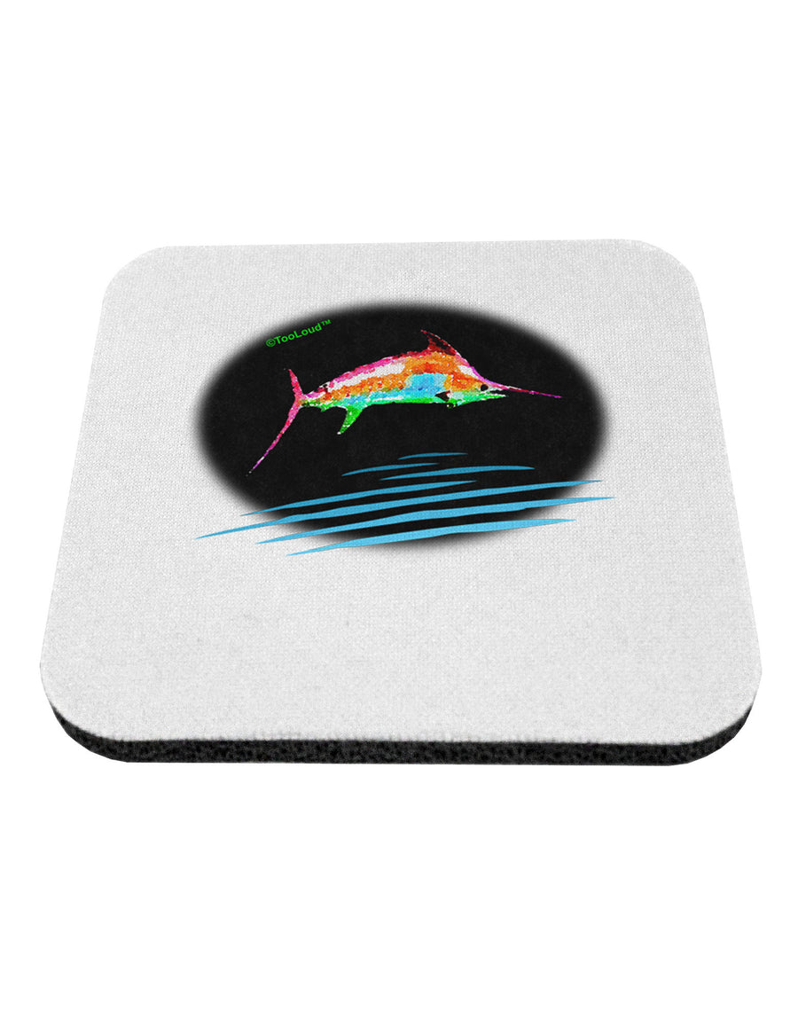 Colorful Swordfish Watercolor Coaster-Coasters-TooLoud-1-Davson Sales