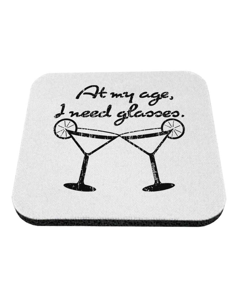 I Need Glasses - Margarita Distressed Coaster by TooLoud-Coasters-TooLoud-White-Davson Sales