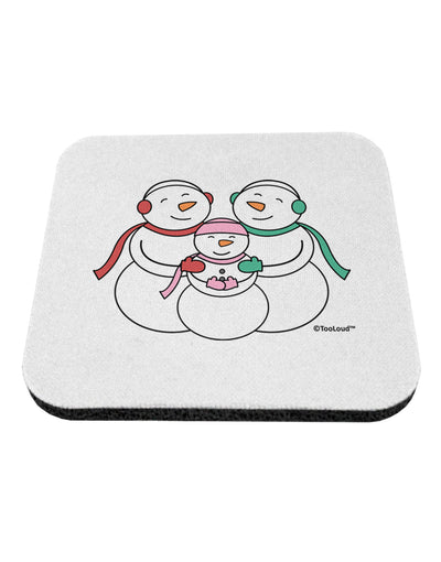 Cute Snowman Family with Girl Coaster by TooLoud-Coasters-TooLoud-White-Davson Sales