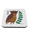 Owl of Athena Coaster by TooLoud-Coasters-TooLoud-White-Davson Sales