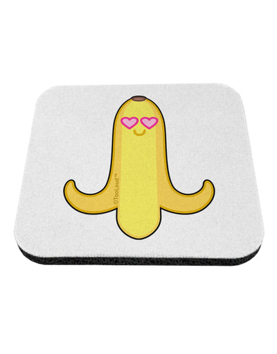 Infatuated Banana - Heart Eyes Coaster by TooLoud-Coasters-TooLoud-White-Davson Sales