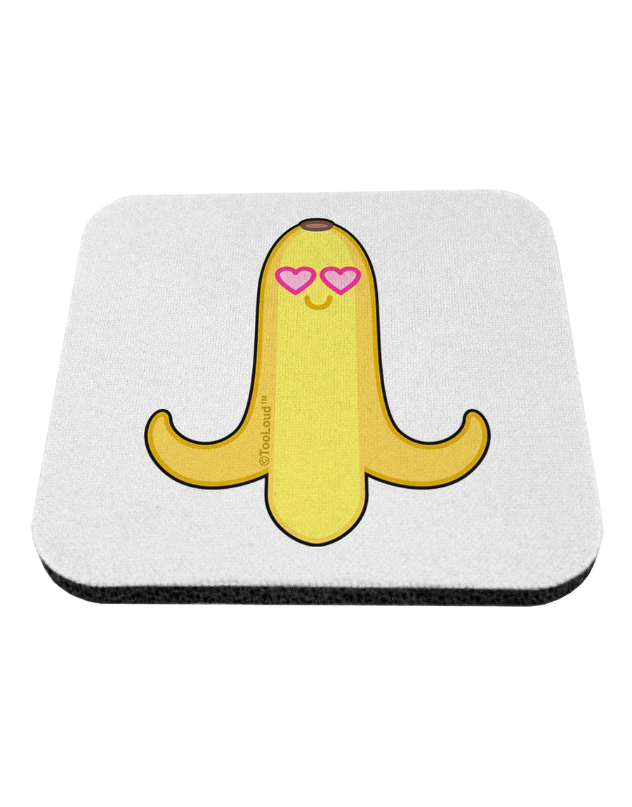 Infatuated Banana - Heart Eyes Coaster by TooLoud-Coasters-TooLoud-White-Davson Sales