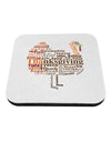 Turkey Typography Coaster-Coasters-TooLoud-1-Davson Sales