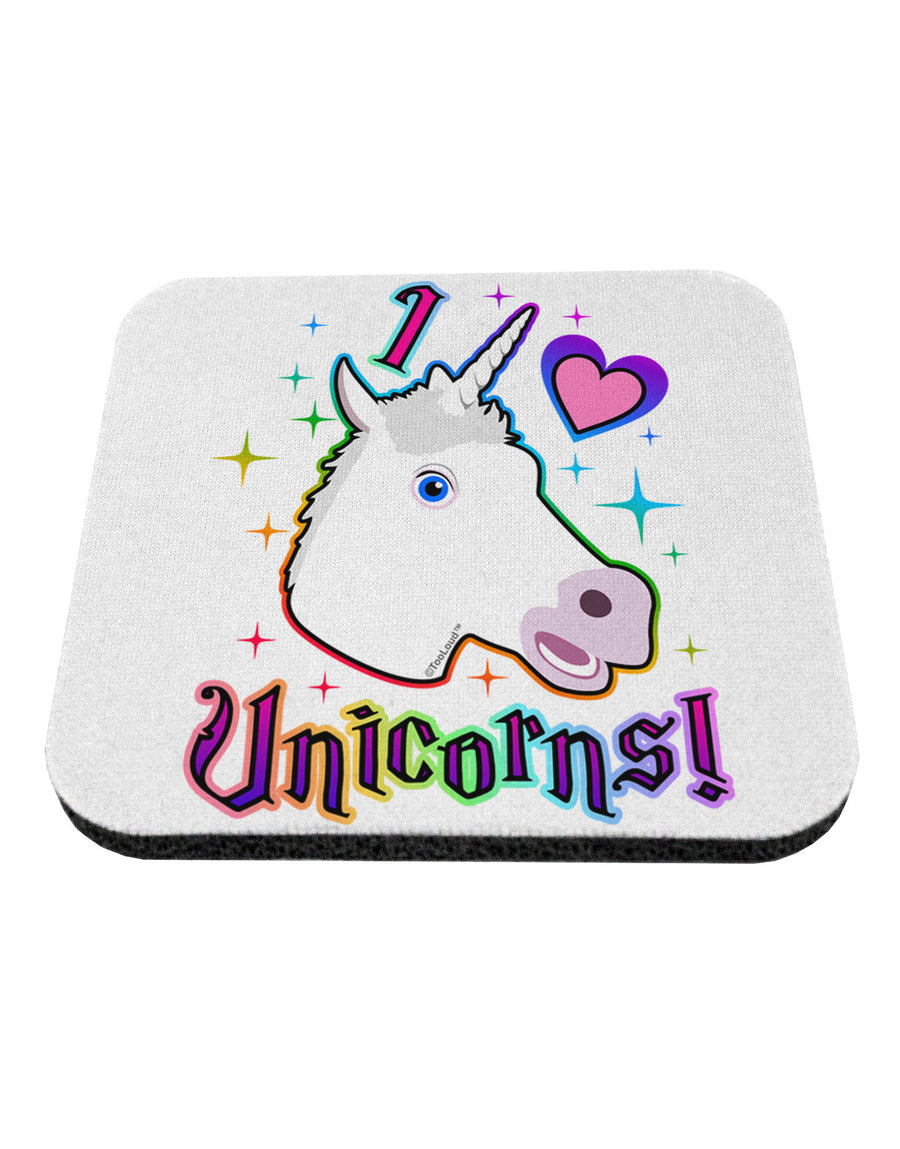 I love Unicorns Coaster-Coasters-TooLoud-White-Davson Sales