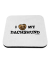 I Heart My Dachshund Coaster by TooLoud-Coasters-TooLoud-White-Davson Sales