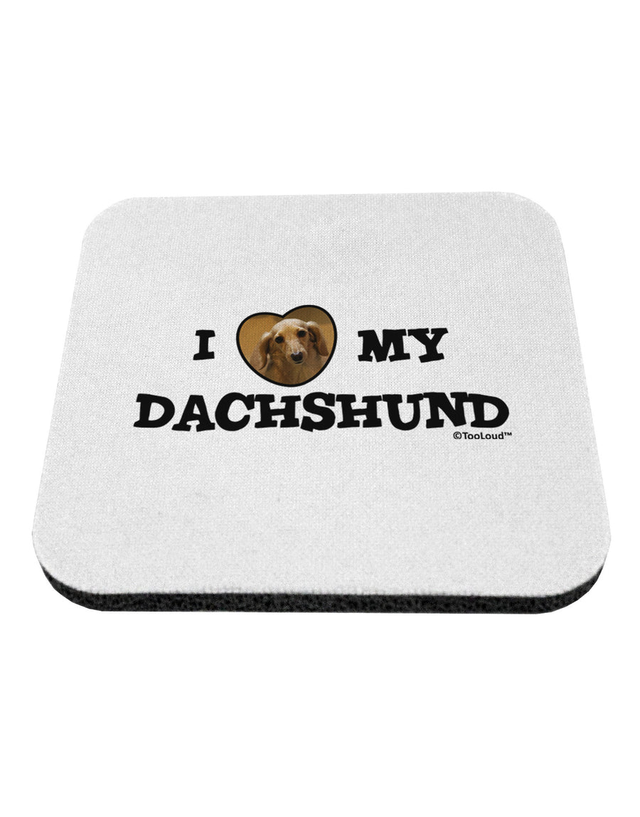 I Heart My Dachshund Coaster by TooLoud-Coasters-TooLoud-White-Davson Sales