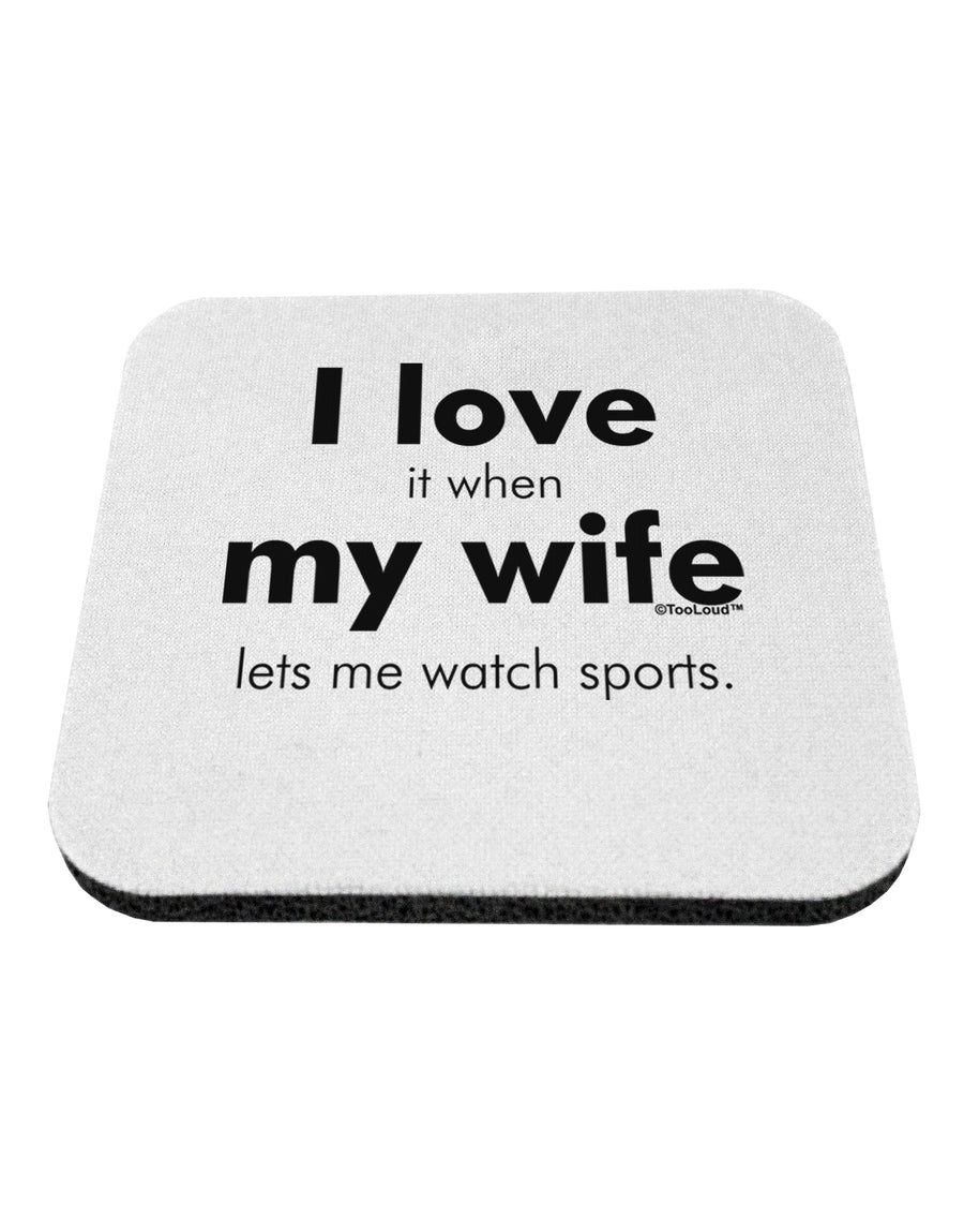 I Love My Wife - Sports Coaster by TooLoud-Coasters-TooLoud-White-Davson Sales