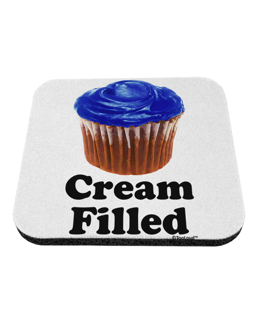 Cream Filled Blue Cupcake Design Coaster by TooLoud-Coasters-TooLoud-White-Davson Sales