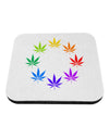 Rainbow Pot - Marijuana Leaf Coaster-Coasters-TooLoud-White-Davson Sales