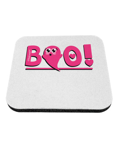 Cute Boo Text Pink Coaster-Coasters-TooLoud-White-Davson Sales