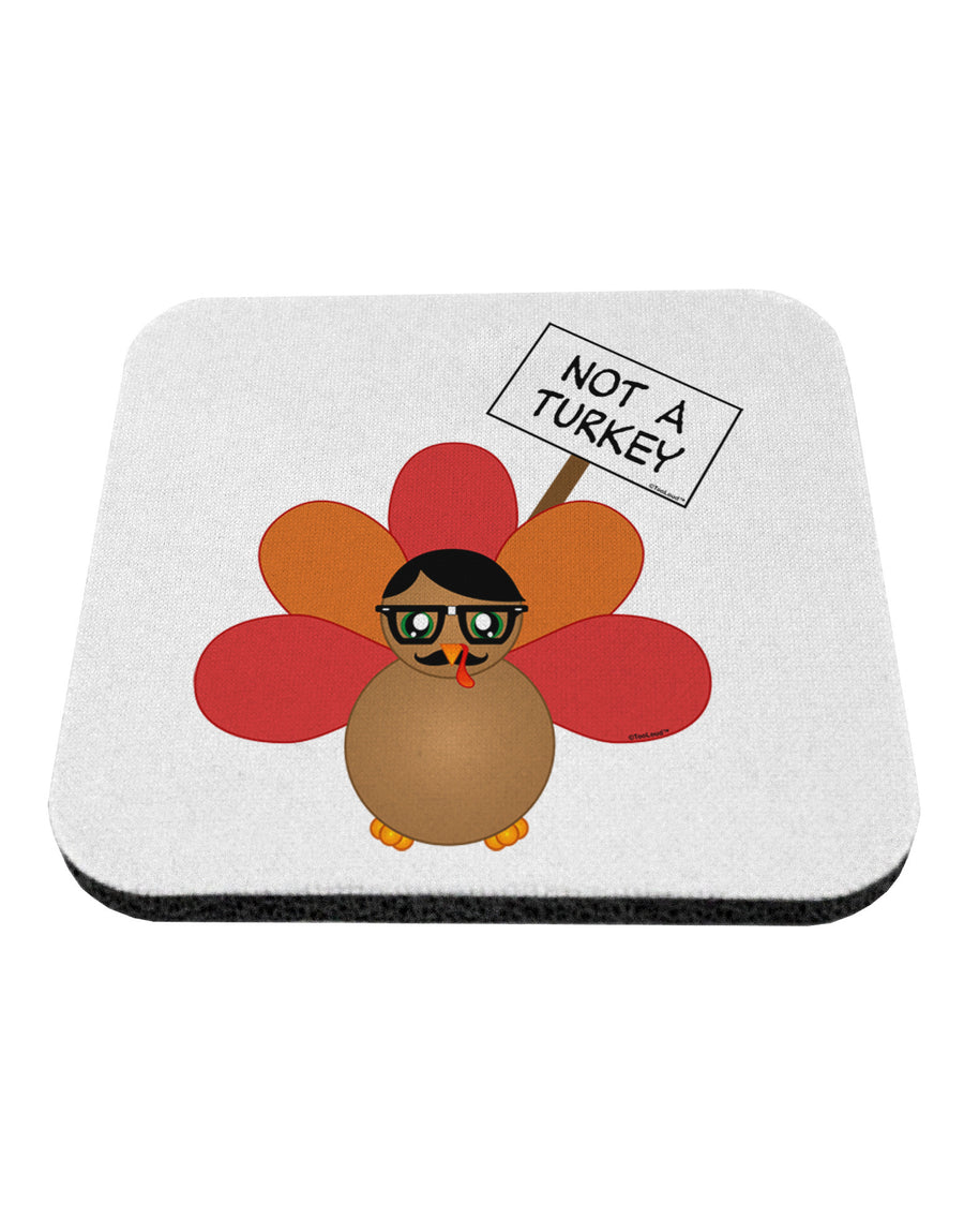 Thanksgiving Turkey in Disguise Coaster by TooLoud-Coasters-TooLoud-White-Davson Sales