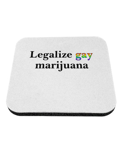 Legalize Gay Marijuana Coaster-Coasters-TooLoud-White-Davson Sales