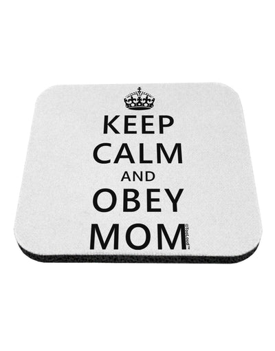 Keep Calm and Obey Mom Coaster-Coasters-TooLoud-White-Davson Sales