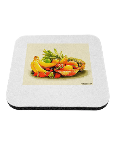 Watercolor Fruit Bowl 2 Coaster-Coasters-TooLoud-White-Davson Sales