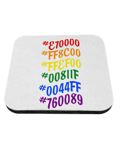 TooLoud Pride Flag Hex Code Coaster-Coasters-TooLoud-1 Piece-Davson Sales