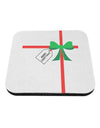 Merry Christmas Present Gift Coaster-Coasters-TooLoud-White-Davson Sales