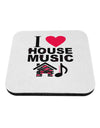 I Love House Pink Coaster-Coasters-TooLoud-White-Davson Sales