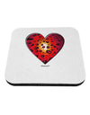 Water Droplet Heart Red Coaster by TooLoud-Coasters-TooLoud-White-Davson Sales