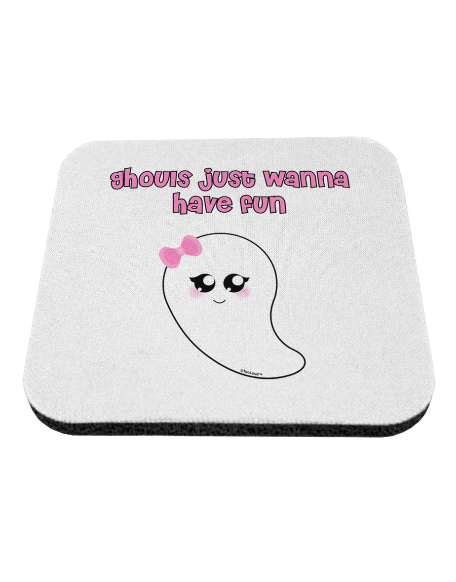 Ghouls Just Wanna Have Fun Cute Ghost - Halloween Coaster-Coasters-TooLoud-White-Davson Sales