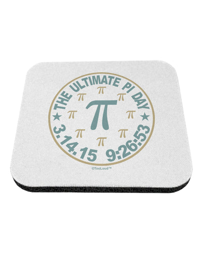 The Ultimate Pi Day Emblem Coaster by TooLoud-Coasters-TooLoud-White-Davson Sales