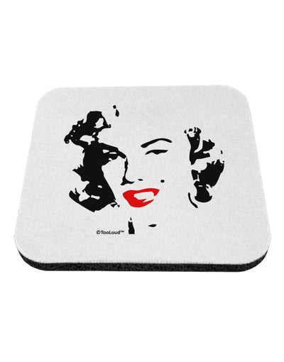 Marilyn Cutout Design Red Lips Coaster by TooLoud-Coasters-TooLoud-White-Davson Sales