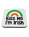 Irish Flag Rainbow - Kiss Me I'm Irish Coaster by TooLoud-Coasters-TooLoud-White-Davson Sales