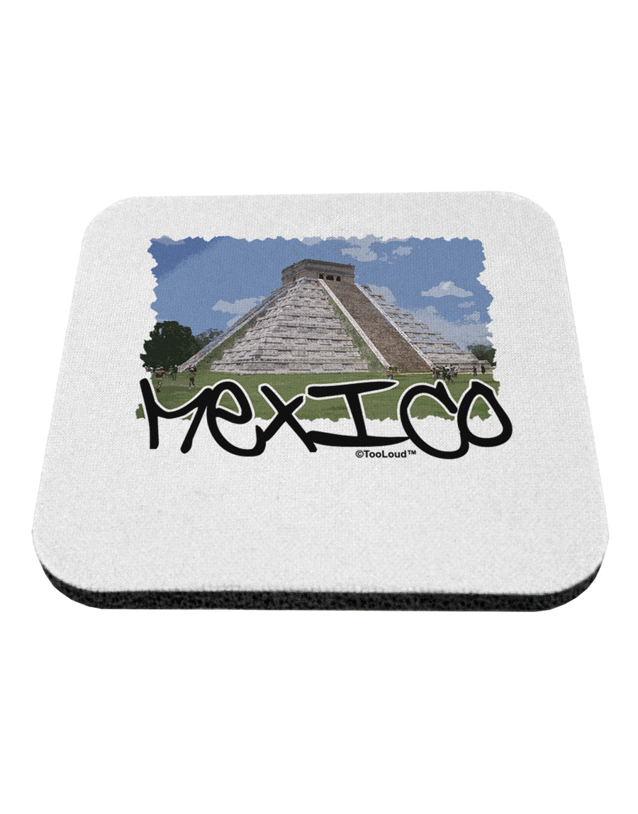 Mexico - Mayan Temple Cut-out Coaster by TooLoud-Coasters-TooLoud-White-Davson Sales