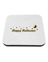 Happy Halloween Crescent Moon and Stars Coaster-Coasters-TooLoud-White-Davson Sales