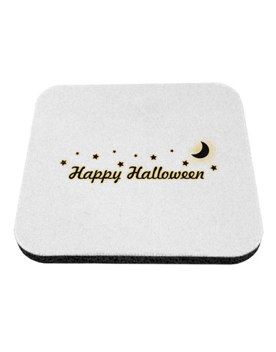 Happy Halloween Crescent Moon and Stars Coaster-Coasters-TooLoud-White-Davson Sales