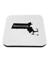 Massachusetts - United States Shape Coaster-Coasters-TooLoud-White-Davson Sales