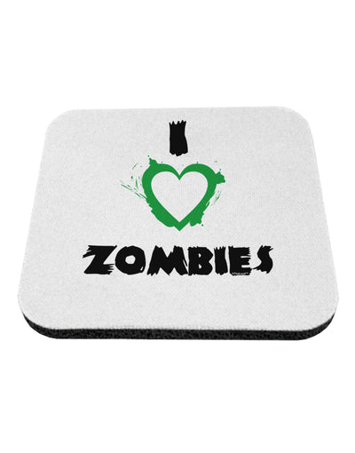 I Heart Zombies - Bloody Heart Green Coaster-Coasters-TooLoud-White-Davson Sales