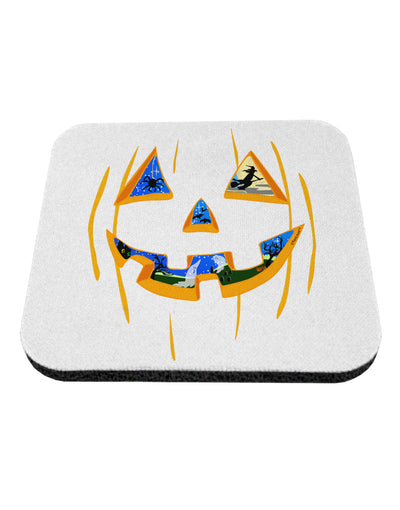 Jack O Lanterns Point of View Pumpkin Coaster-Coasters-TooLoud-White-Davson Sales