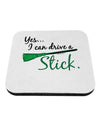 Drive Stick Green Coaster-Coasters-TooLoud-White-Davson Sales