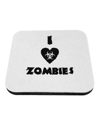 I Heart Zombies - Biohazard Heart Coaster-Coasters-TooLoud-White-Davson Sales