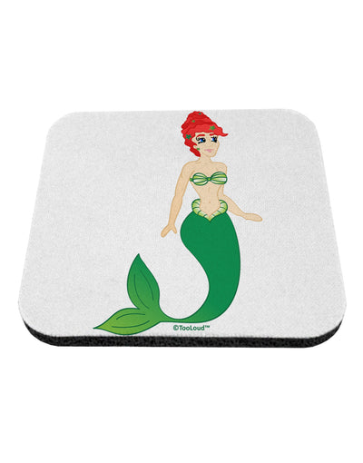 Mermaid Design - Green Coaster-Coasters-TooLoud-White-Davson Sales