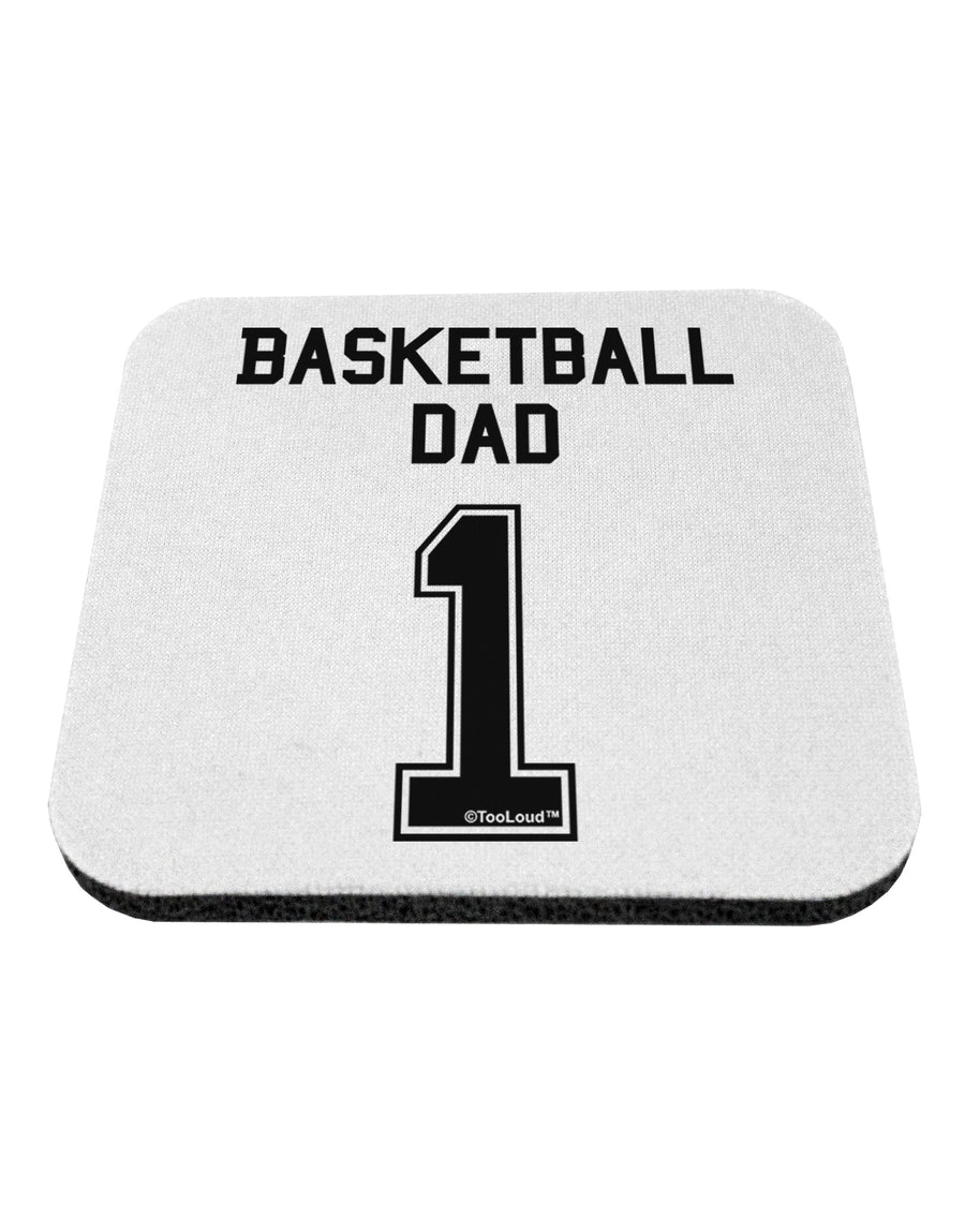 Basketball Dad Jersey Coaster by TooLoud-Coasters-TooLoud-White-Davson Sales