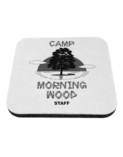 Camp Morning Wood Staff - B&W Coaster by TooLoud-Coasters-TooLoud-White-Davson Sales