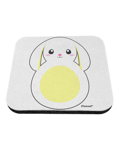 Cute Bunny with Floppy Ears - Yellow Coaster by TooLoud-Coasters-TooLoud-White-Davson Sales