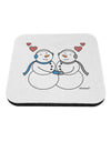 Cute Snowman Couple Coaster by TooLoud-Coasters-TooLoud-White-Davson Sales