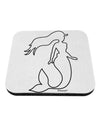 Mermaid Outline Coaster-Coasters-TooLoud-White-Davson Sales