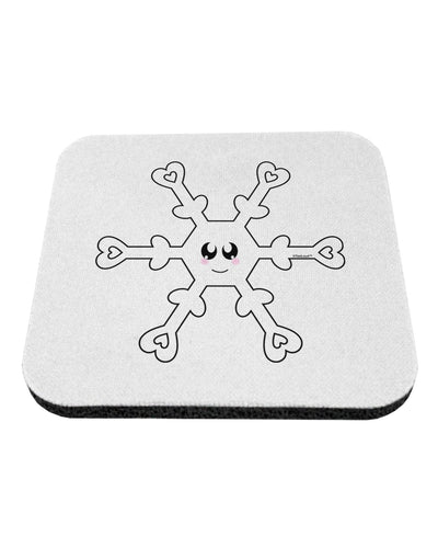 Cute Snowflake Christmas Coaster-Coasters-TooLoud-White-Davson Sales