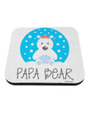 Matching Polar Bear Family - Papa Bear Coaster by TooLoud-Coasters-TooLoud-White-Davson Sales